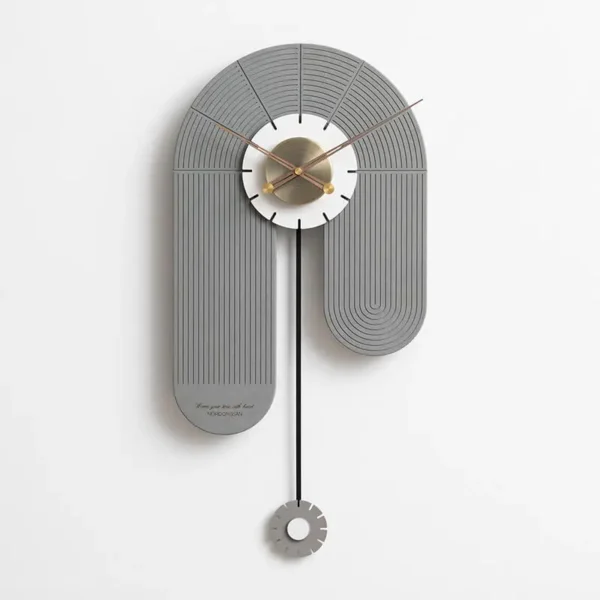 U-TURN WOOD WALL CLOCK (SILVER&WHITE) - Image 5