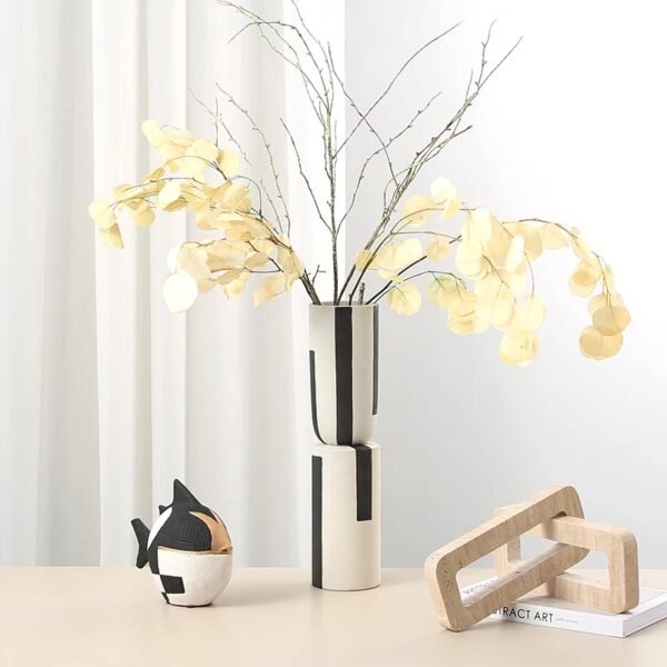 BLACK AND WHITE THEMED VASE - Image 3