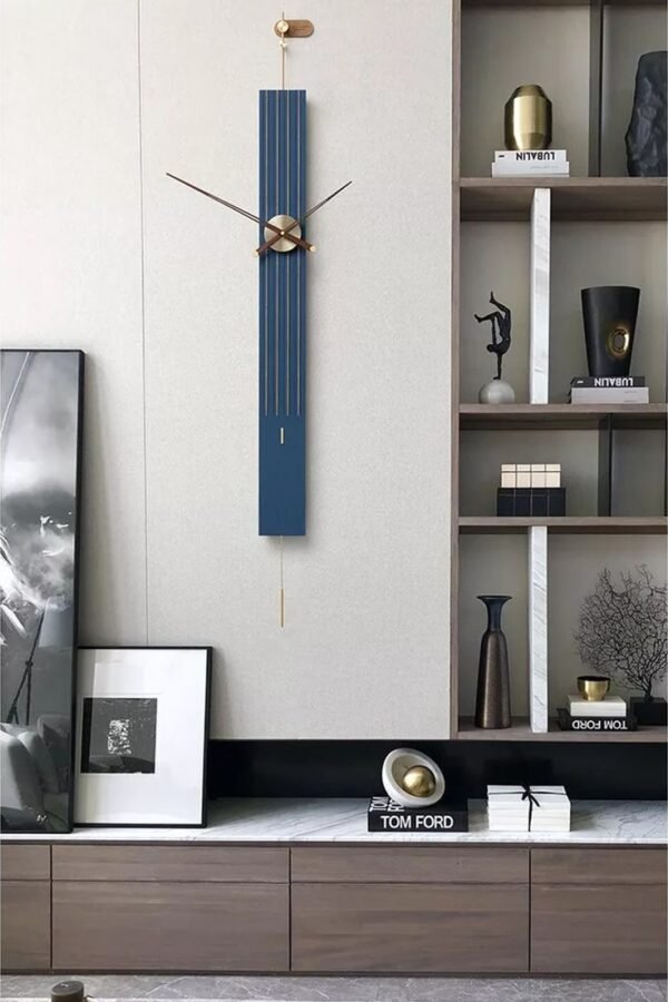 MINIMALIST BLUE WALL CLOCK - Image 2