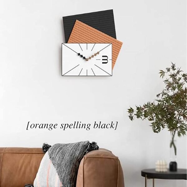 THE CHARMING ONE CLOCK(ORANGE AND BLACK) - Image 2