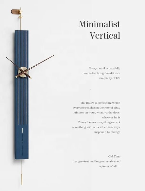 MINIMALIST BLUE WALL CLOCK - Image 4