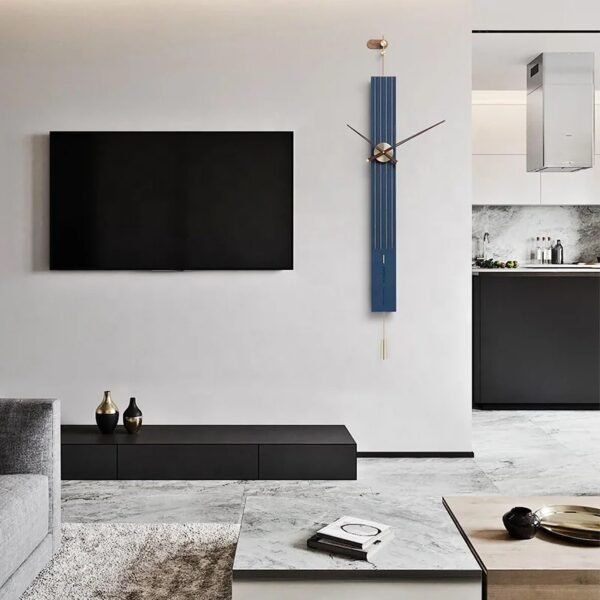 MINIMALIST BLUE WALL CLOCK - Image 3