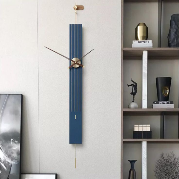MINIMALIST BLUE WALL CLOCK