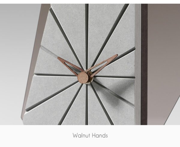 GEOMETRY WOOD TABLE CLOCK(grey) - Image 5
