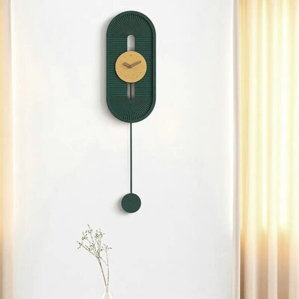 SILENT PENDULUM CLOCK(GREEN) - Image 2