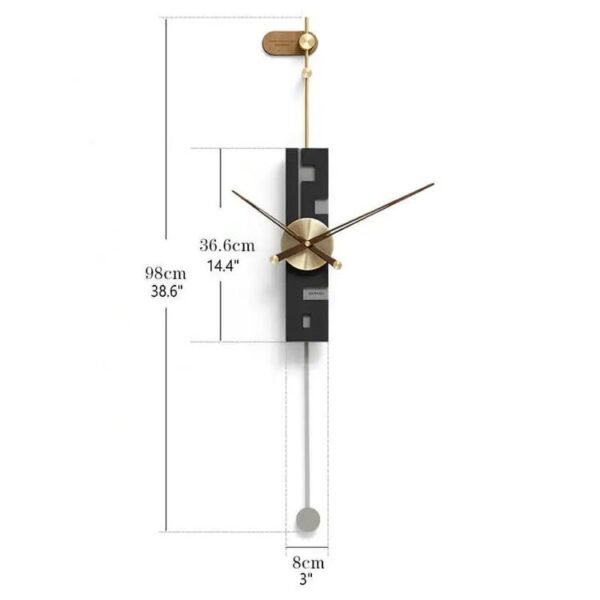 VERTICAL SWING CLOCK(BLACK) - Image 3