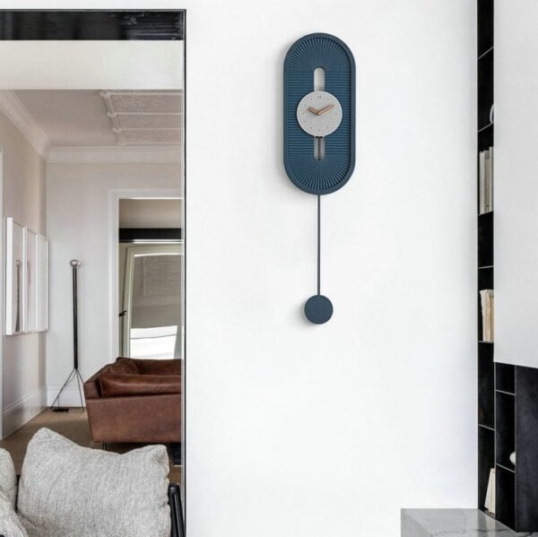 SILENT PENDULUM CLOCK(BLUE) - Image 2