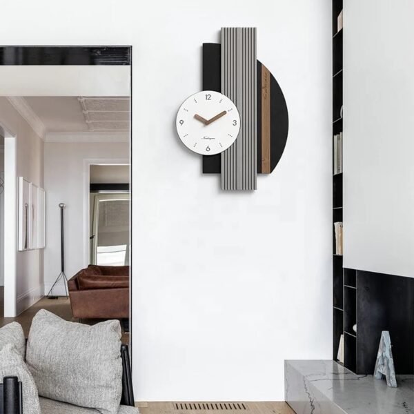 ABSTRACT WALL CLOCK(GREY) - Image 4