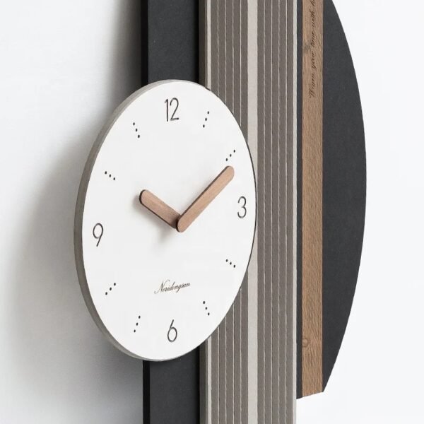 ABSTRACT WALL CLOCK(GREY) - Image 3