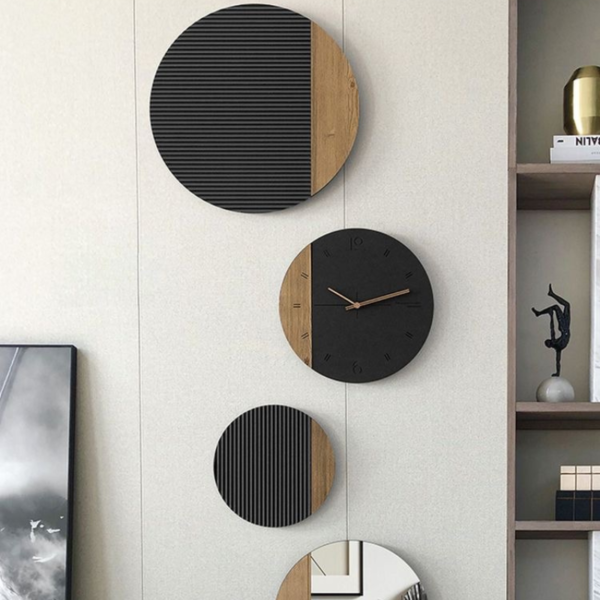 EUROPEAN CIRCLE ART CLOCK(BROWN)