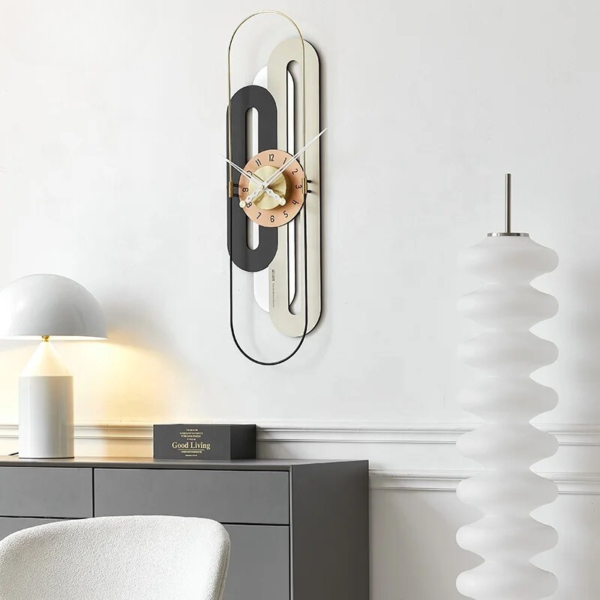 MINIMALIST METAL WALL CLOCK(gold and black) - Image 2