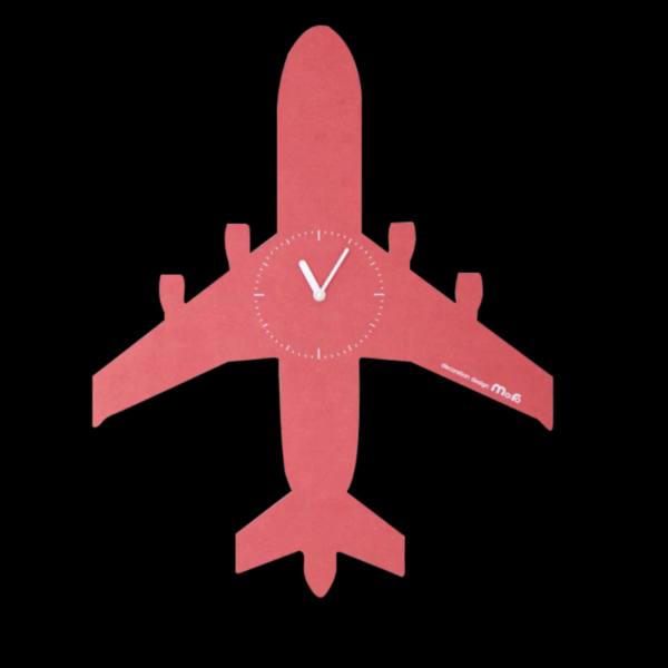 AIRPLANE KIDS CLOCK(RED)