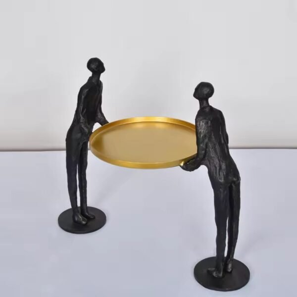 GOLDEN PLATE SCULPTURE(BLACK) - Image 5