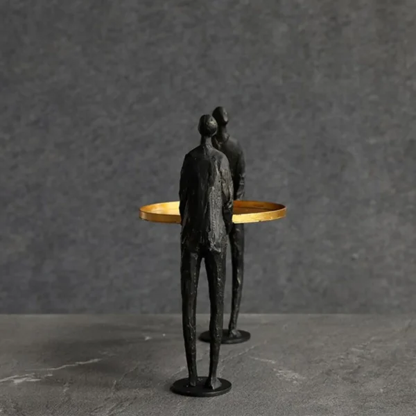GOLDEN PLATE SCULPTURE(BLACK) - Image 3