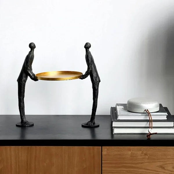 GOLDEN PLATE SCULPTURE(BLACK) - Image 2